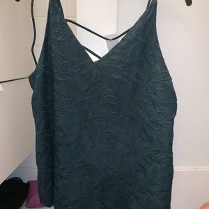 Dark green Blouse/tank top for business attire. Size small LOFT